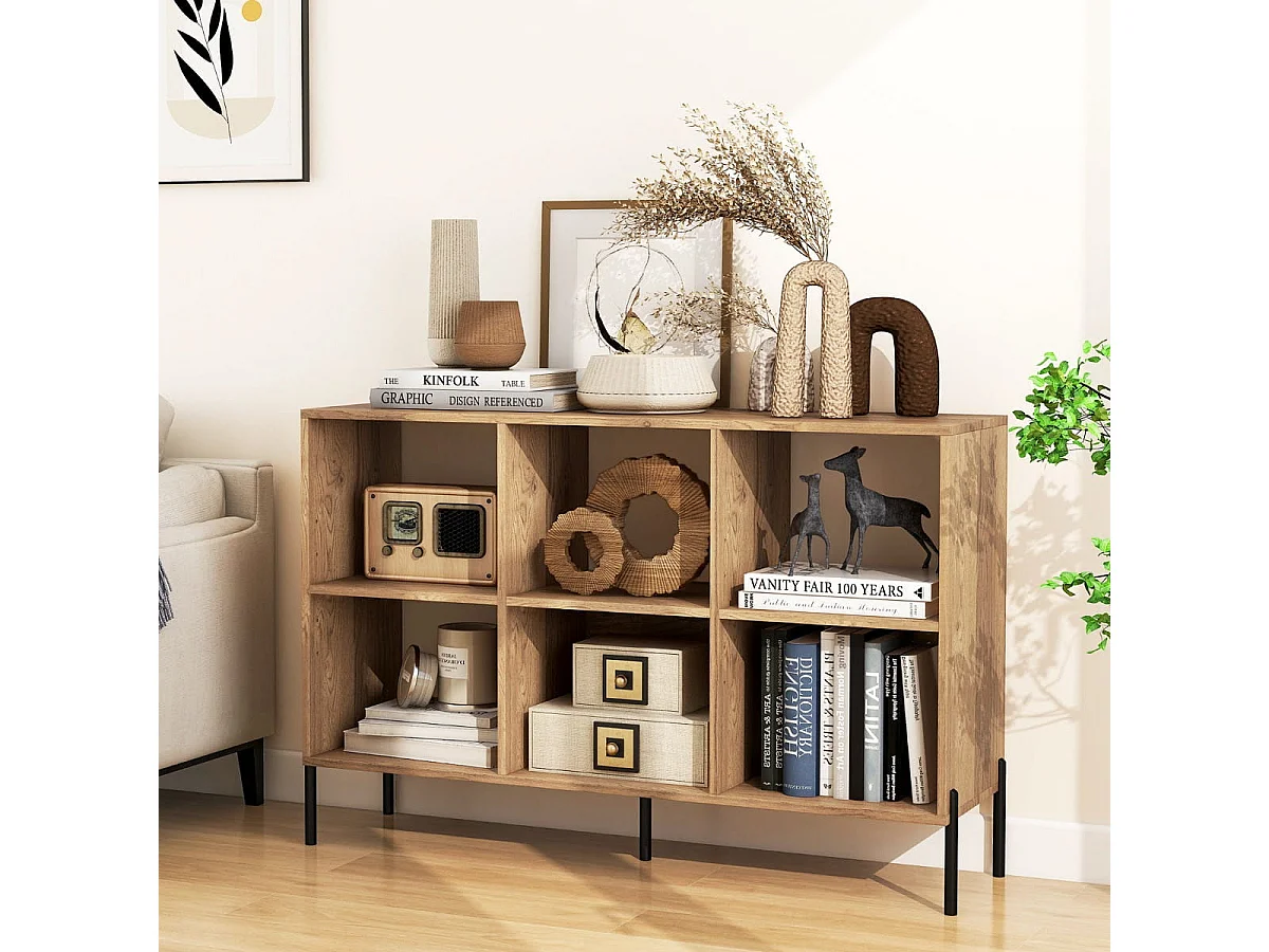 Libreria a 6 ripiani 120 x 35 x 79,5 cm