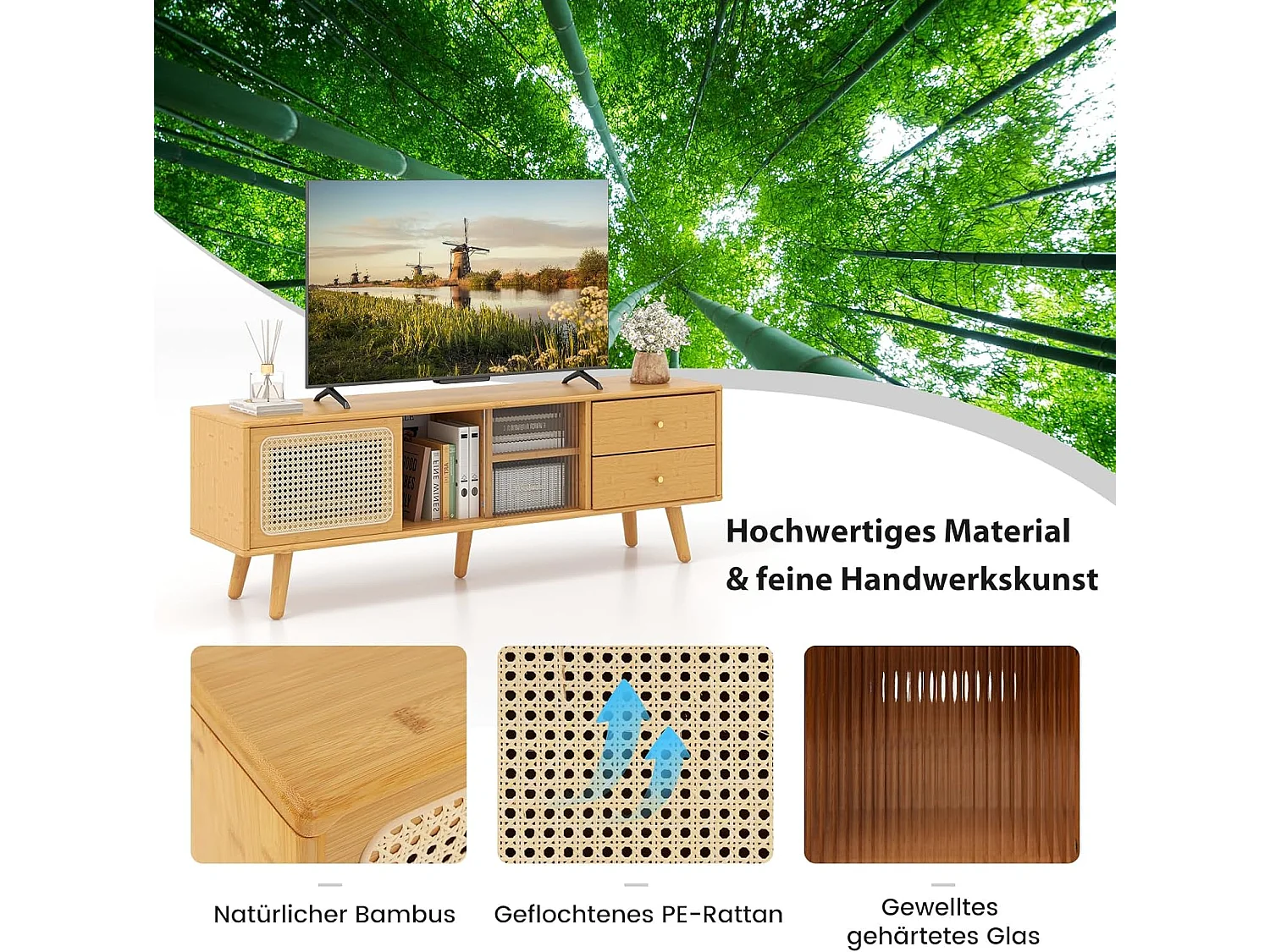 TV Schrank aus Bambus