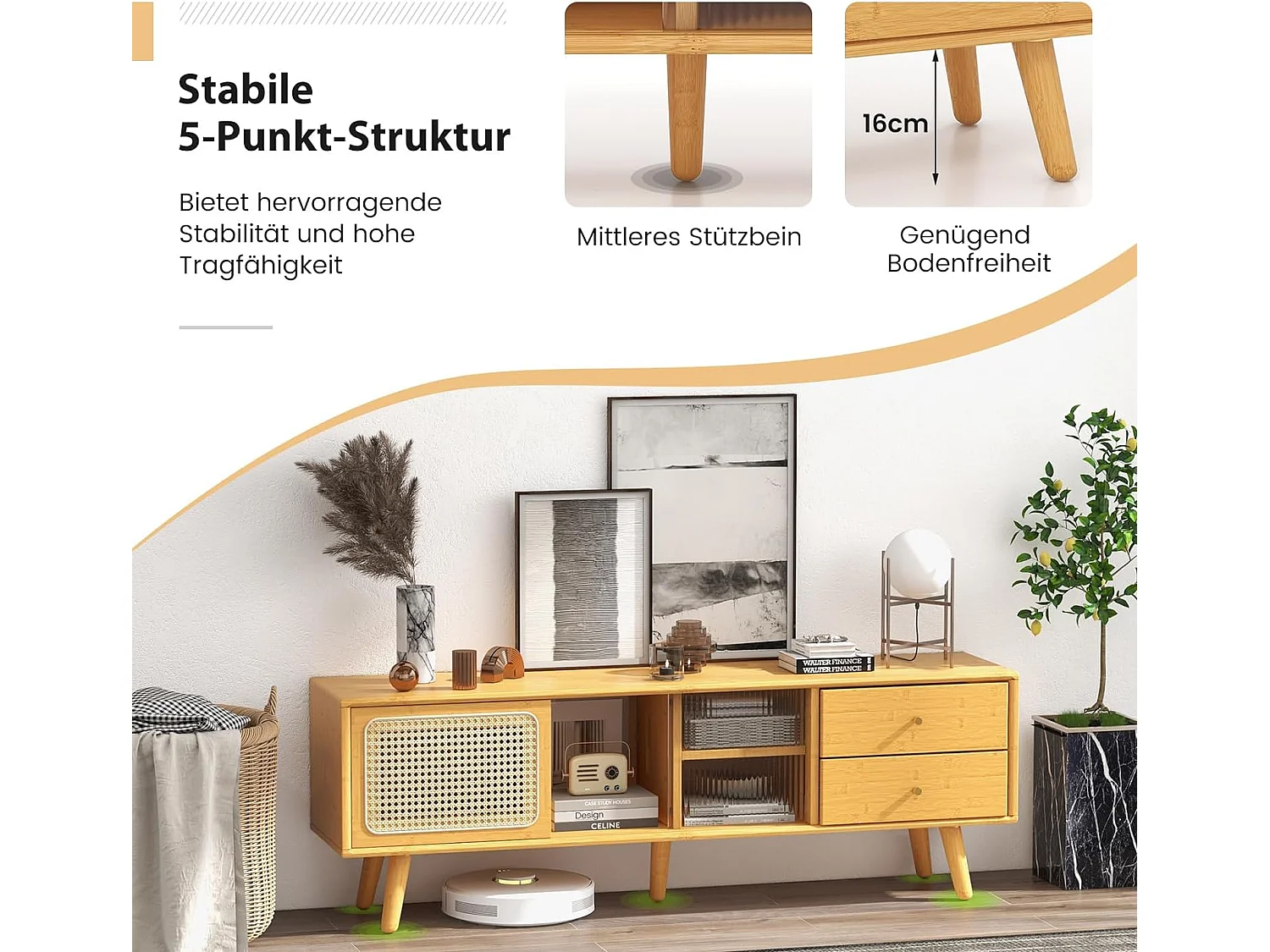 TV Schrank aus Bambus