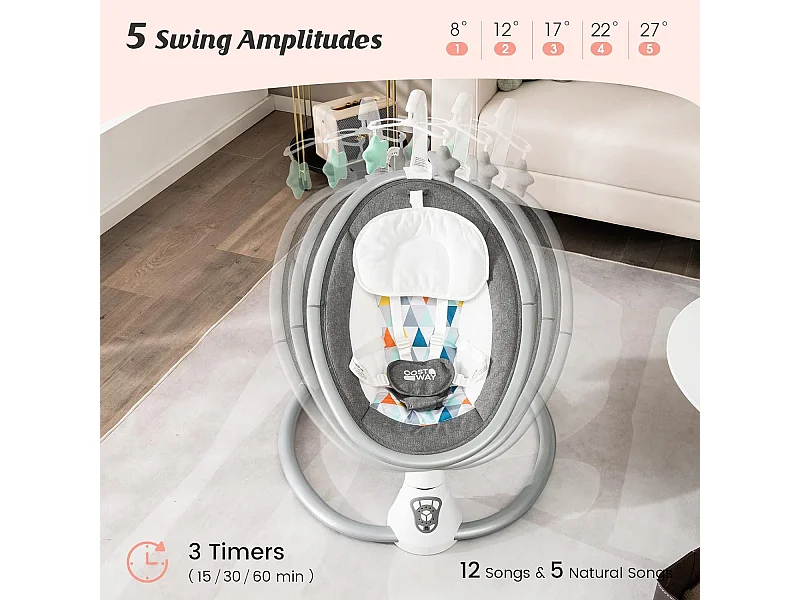 Babyschaukel mit 5 Schaukelstufen NO32327PQ