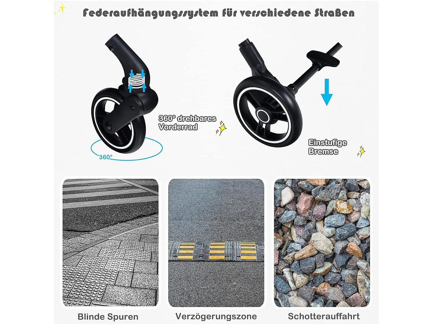 Ein-Knopf-Klappbarer Kinderwagen