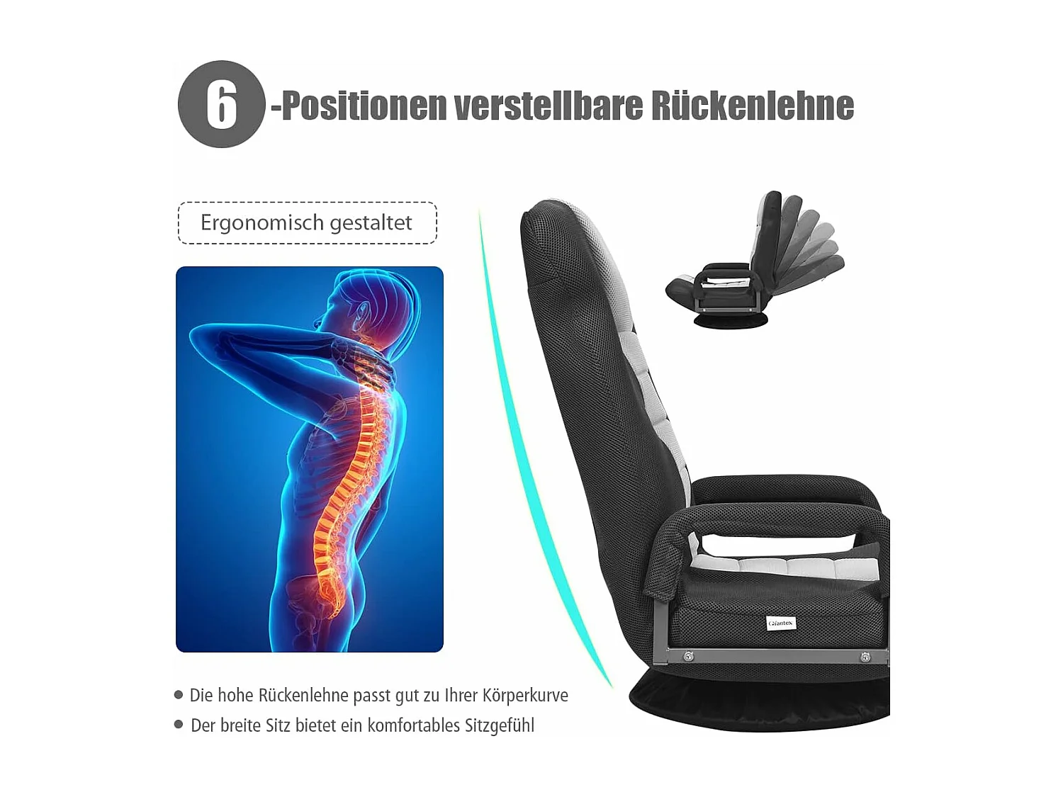 Bodenstuhl 360° drehbar