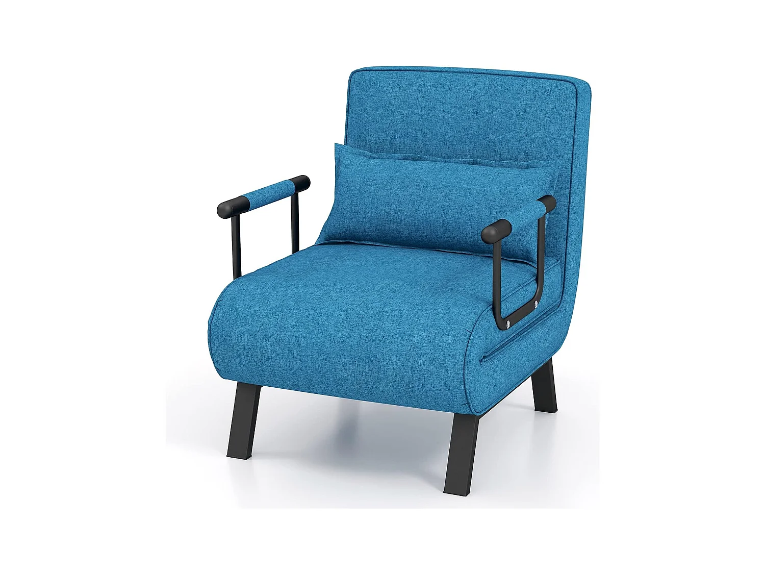 4-in-1 slaapstoel, inklapbaar, slaapbank met 5 standen, verstelbare rugleuning,bankbed met metalen frame, belastbaar tot 150 kg TH32639