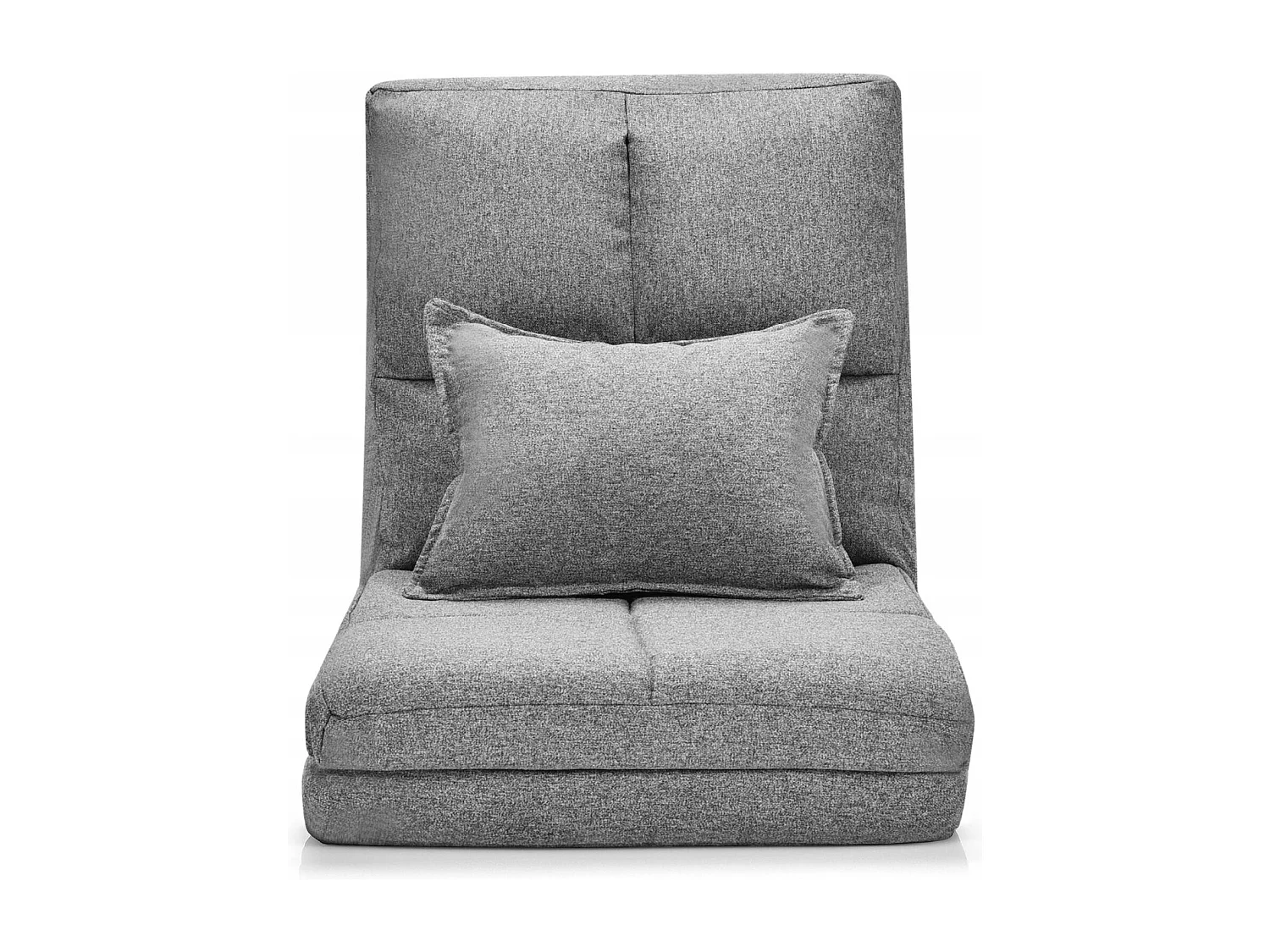 Chaise Paresseux sur Plancher Pliable avec Dossier à 5 Positions Réglables Gris