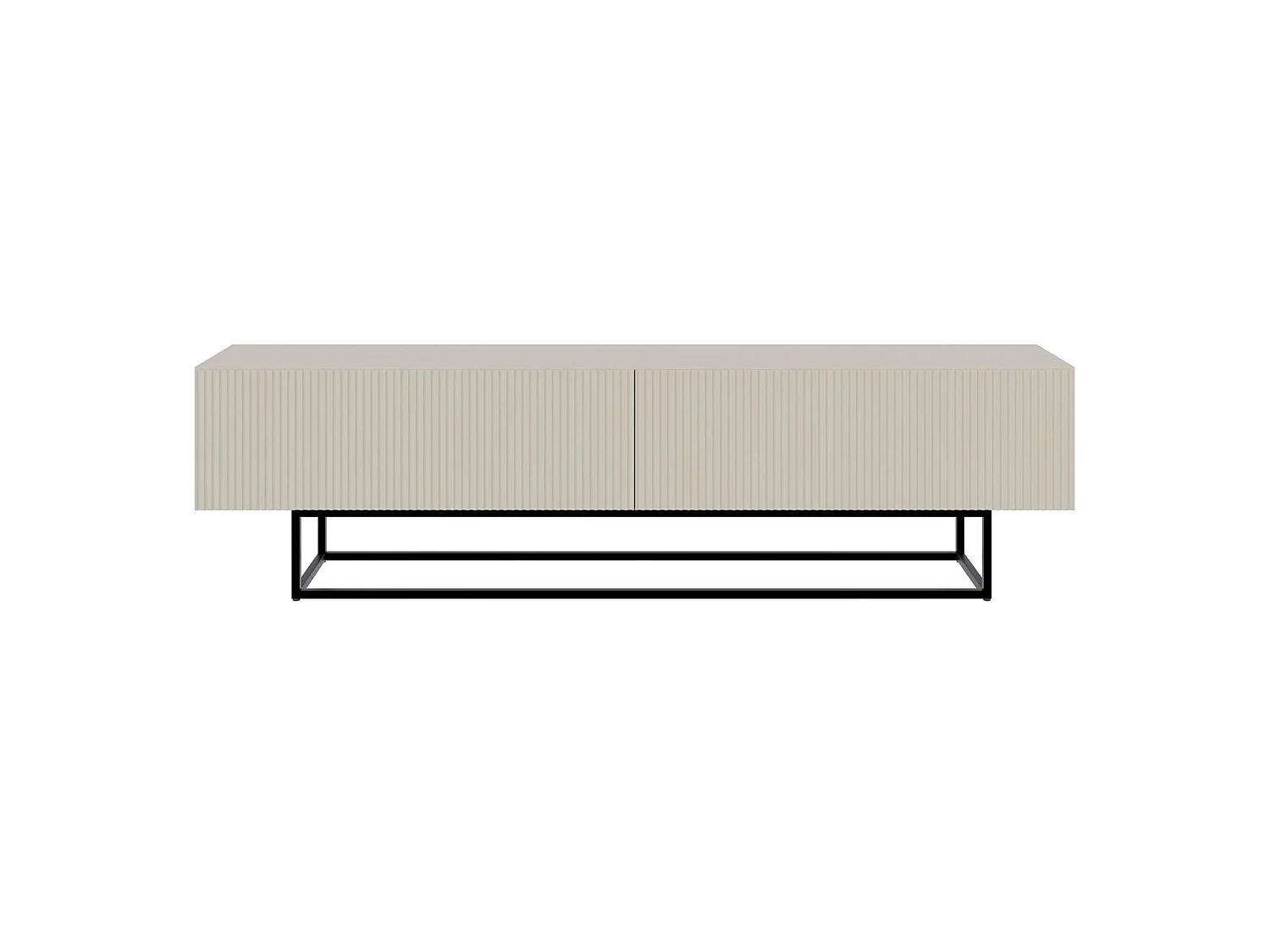 Meuble TV sur pieds noir - 175 cm - grėge - VELDIO