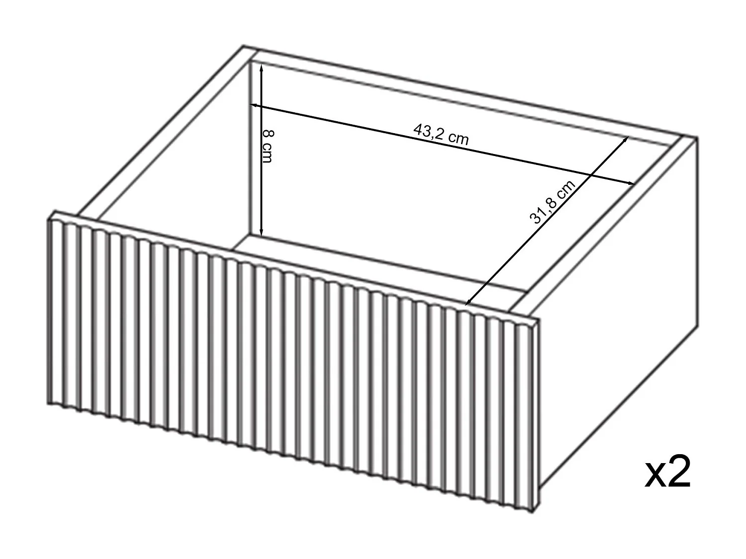Buffet 2 portes - 100 cm noir avec pieds noirs - VELDIO