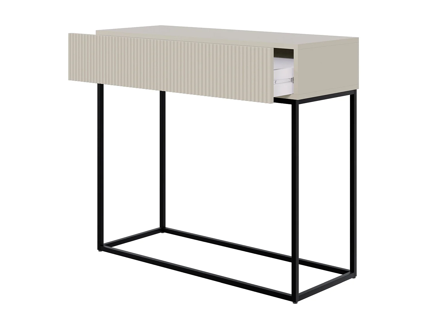 Konsolentisch mit Schublade - Greige - 90 cm - VELDIO
