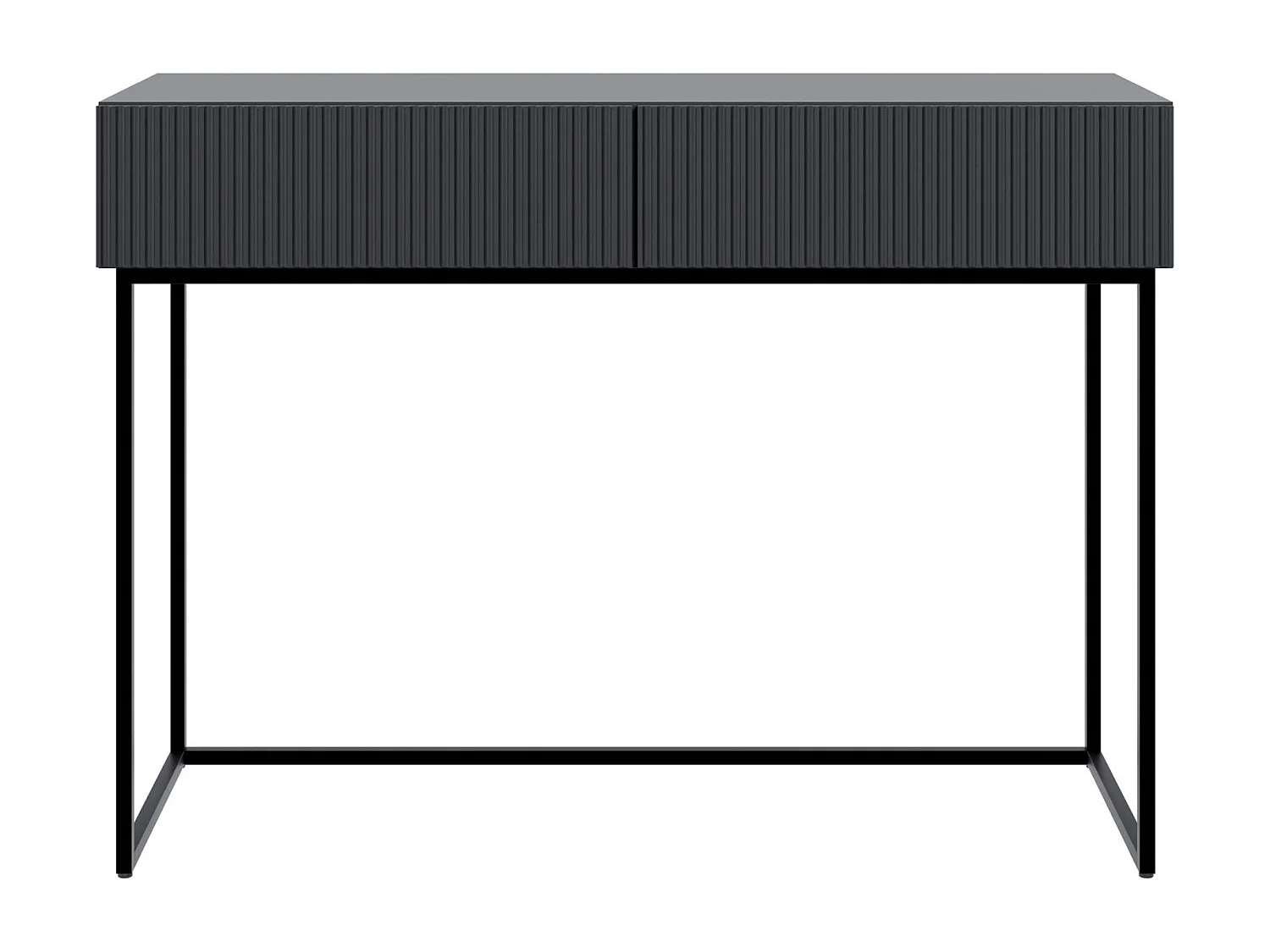 Schminktisch mit 2 Schubladen - schwarz - 110 cm - VELDIO