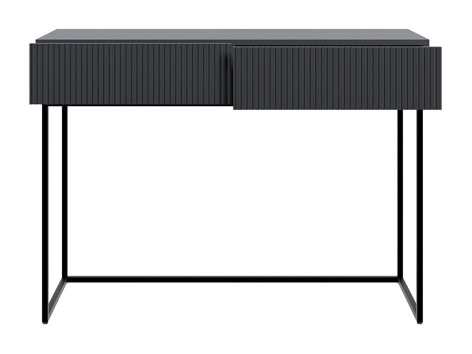 Schminktisch mit 2 Schubladen - schwarz - 110 cm - VELDIO