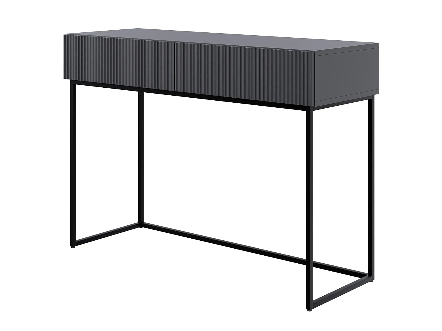 Schminktisch mit 2 Schubladen - schwarz - 110 cm - VELDIO
