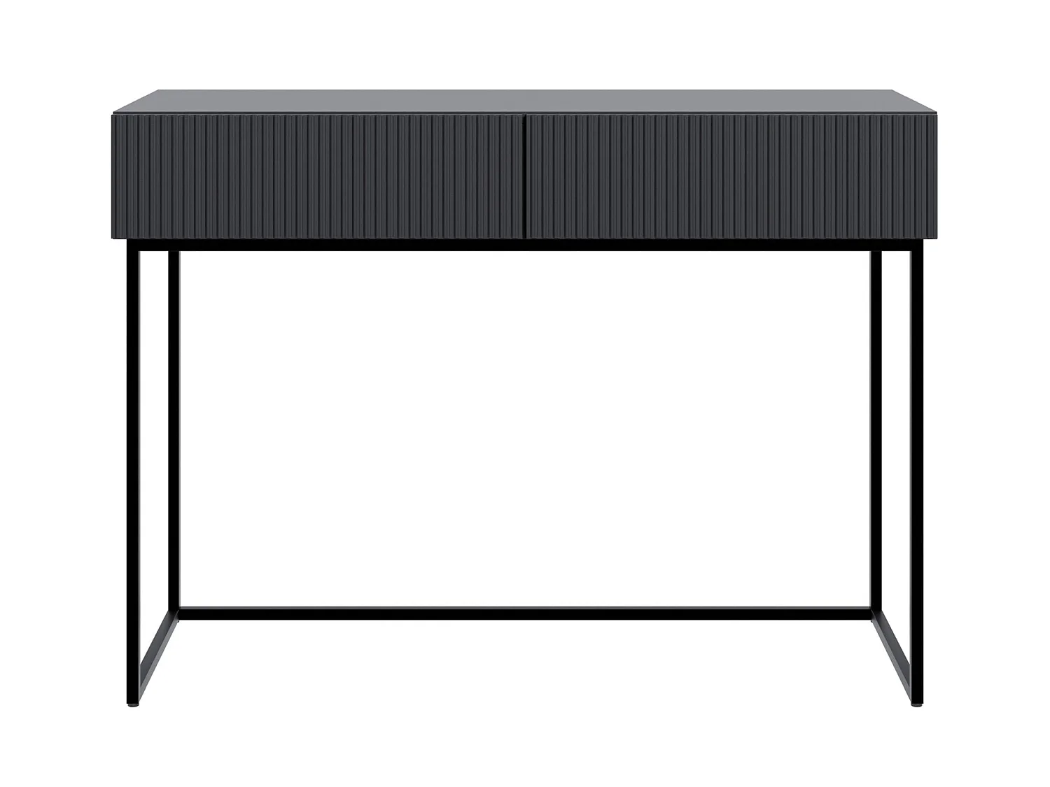 Schminktisch mit 2 Schubladen - schwarz - 110 cm - VELDIO