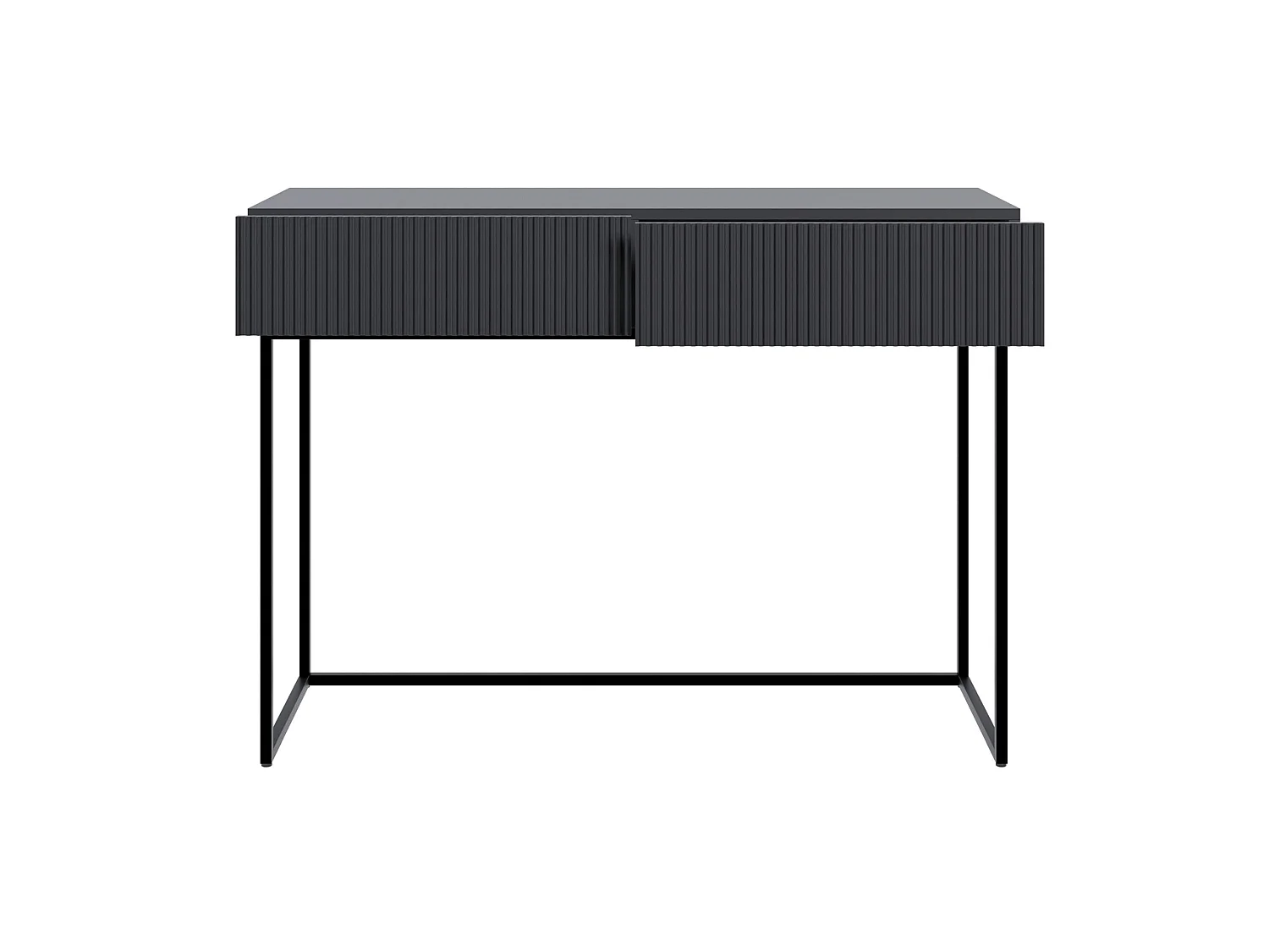 Schminktisch mit 2 Schubladen - schwarz - 110 cm - VELDIO
