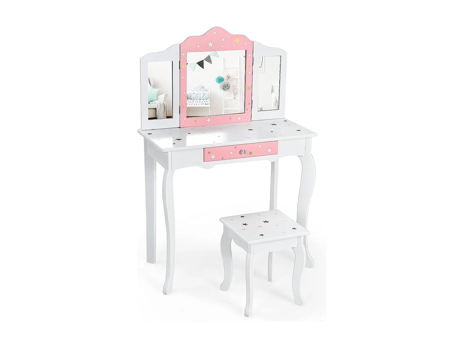 Kinder Schminktisch mit Hocker