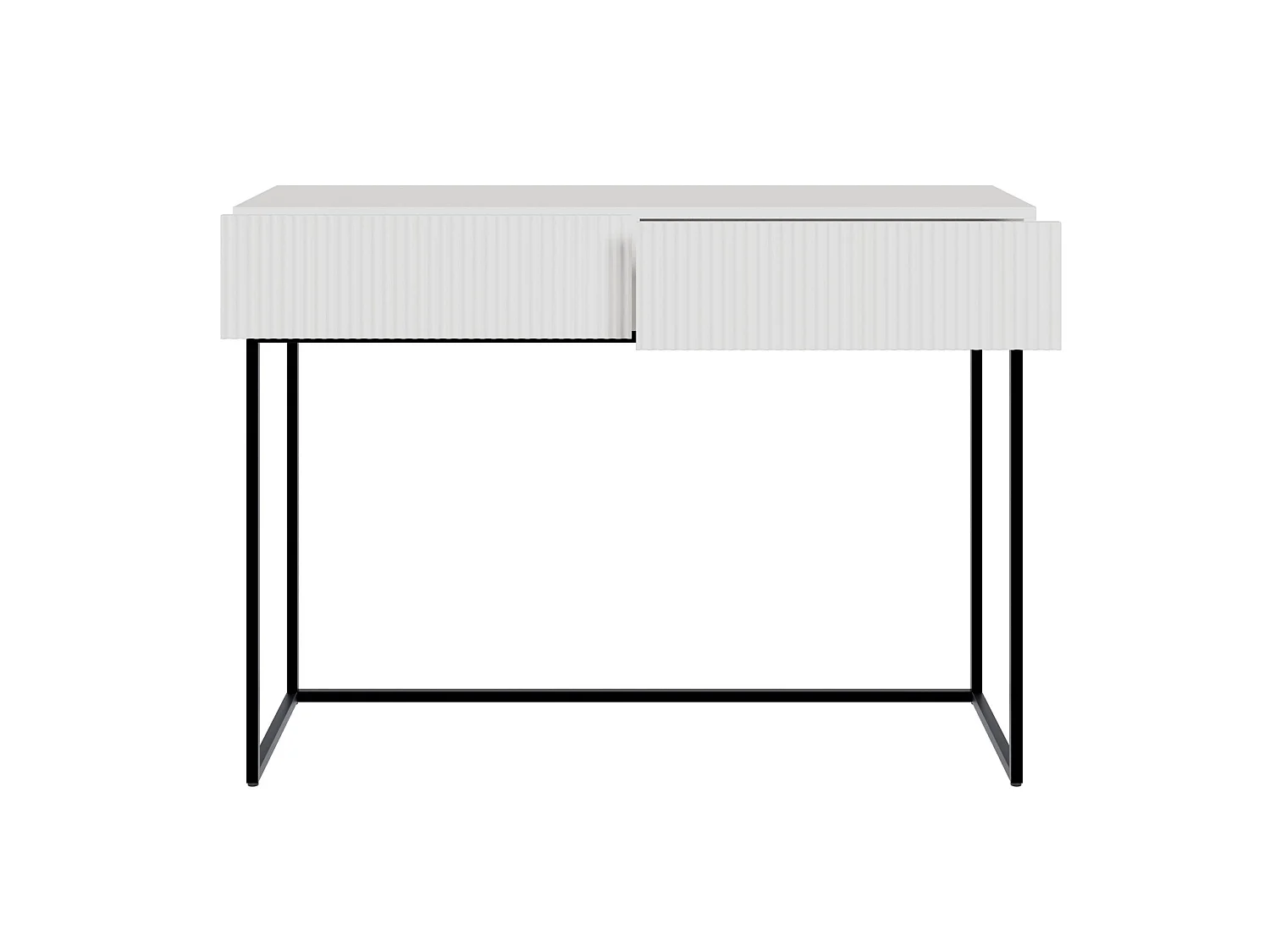 Schminktisch mit 2 Schubladen - weiß - 110 cm - VELDIO
