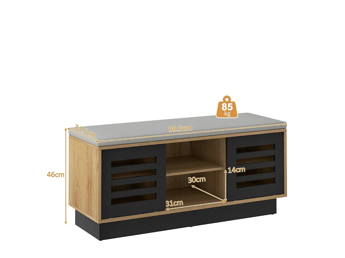 Schuhschrank Kommode 99,5 x 34,5 x 46 cm