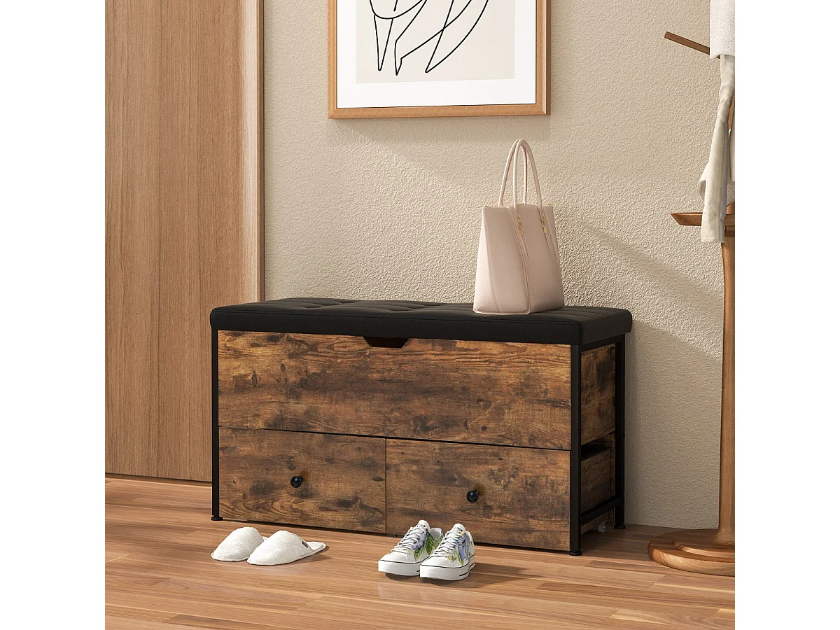 Schuhbank mit Stauraum und 2 Schubladen