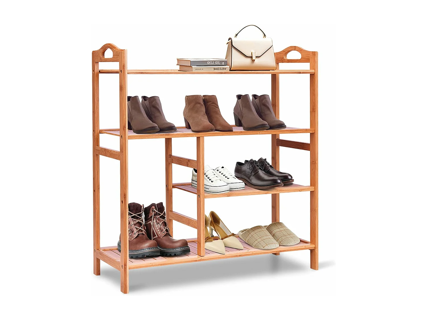 Schuhablage mit 4 Ebenen und Griff