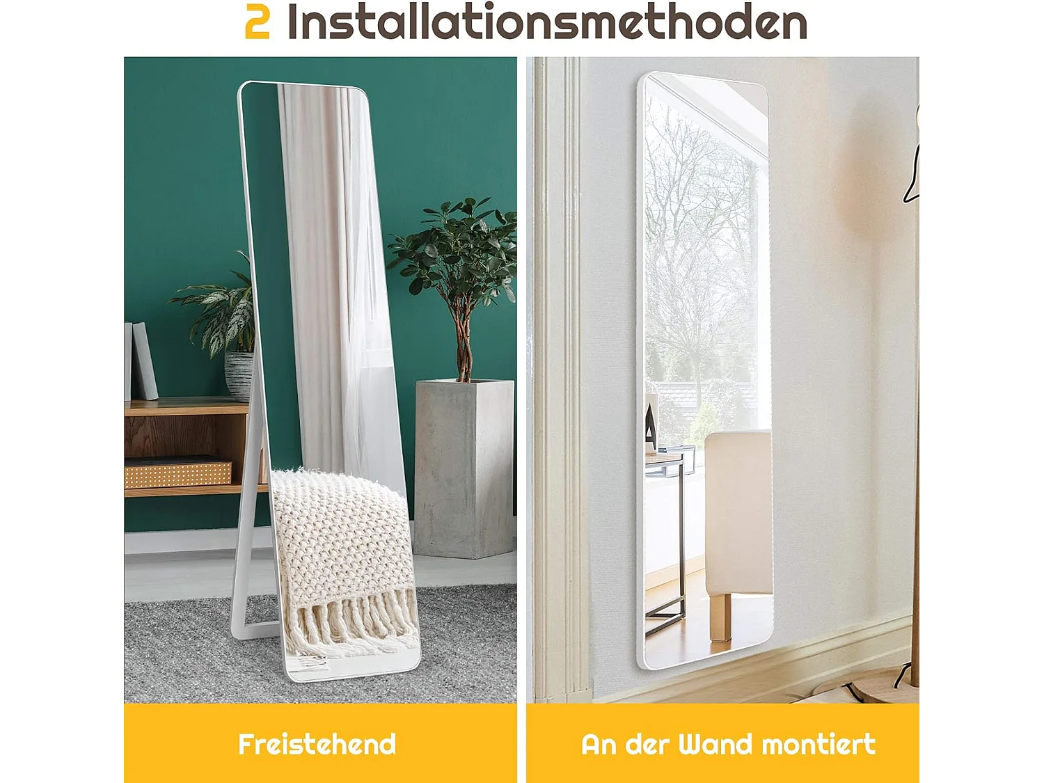 Ganzkörperspiegel, Steh-/Wandspiegel