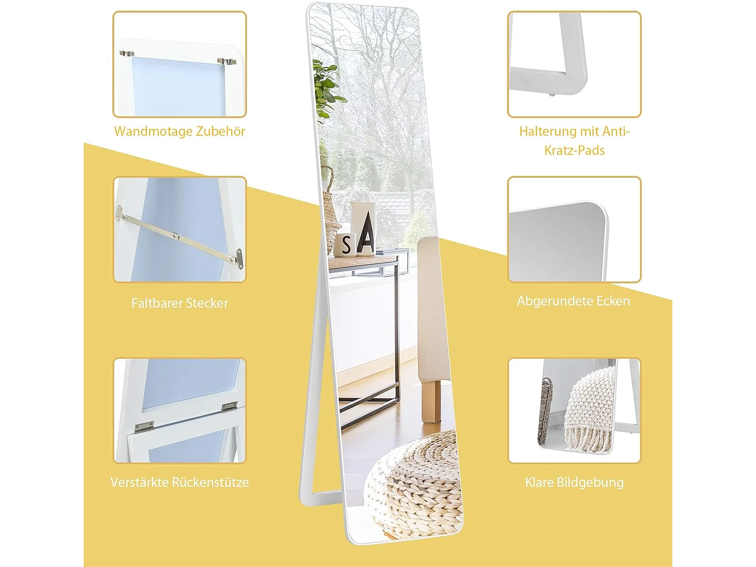 Ganzkörperspiegel, Steh-/Wandspiegel