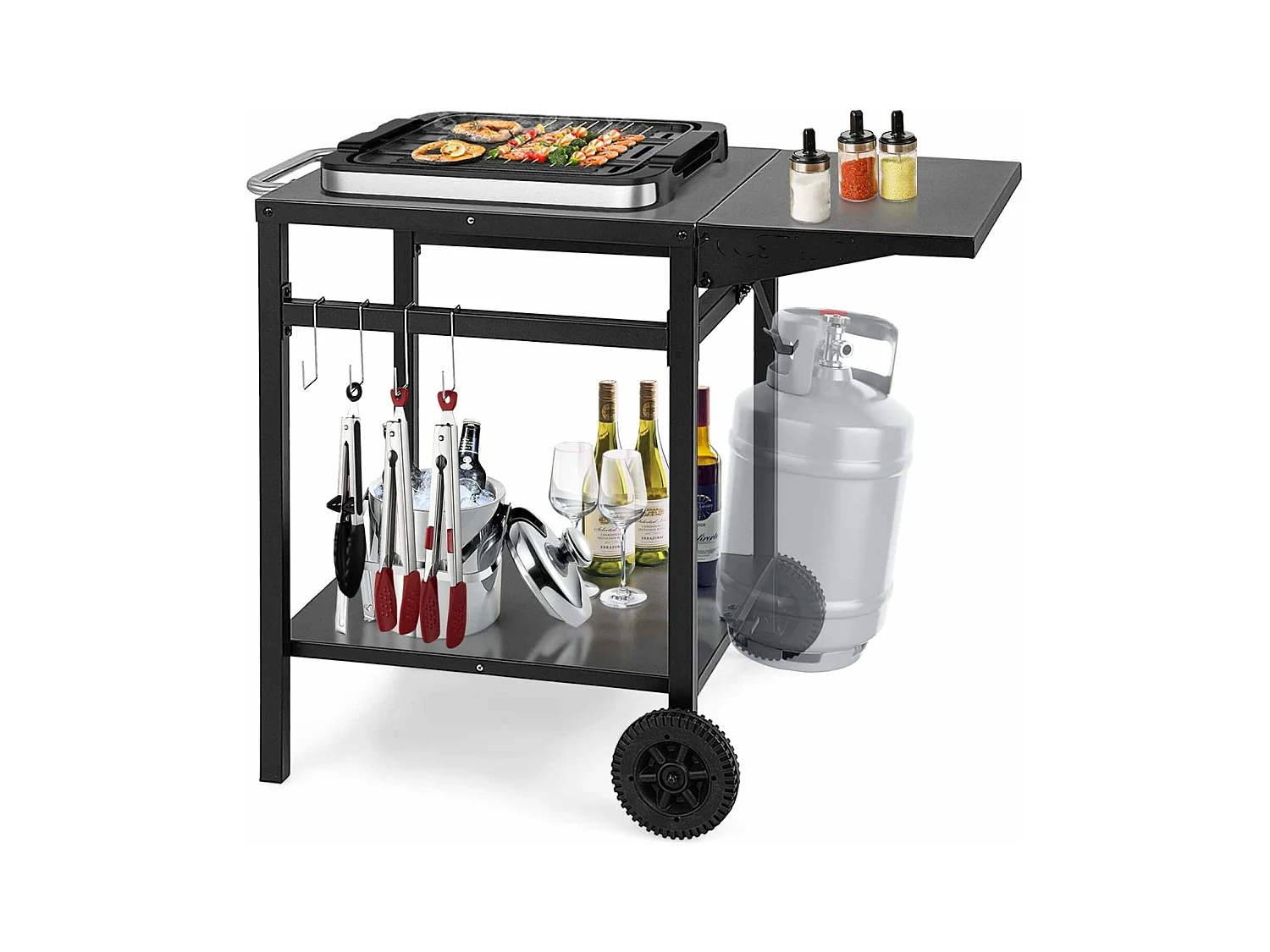 Grilltisch mit klappbarer Tischplatte