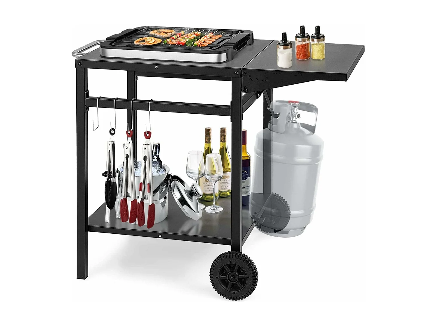 Grilltisch mit klappbarer Tischplatte