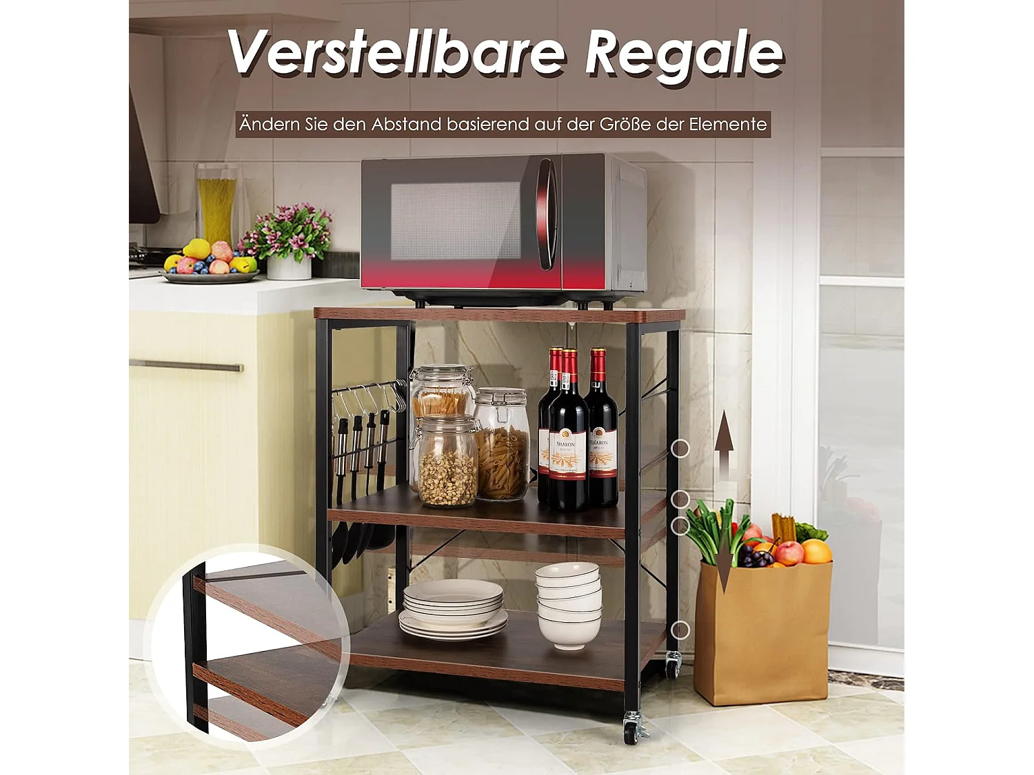 3 Ebenen Servierwagen