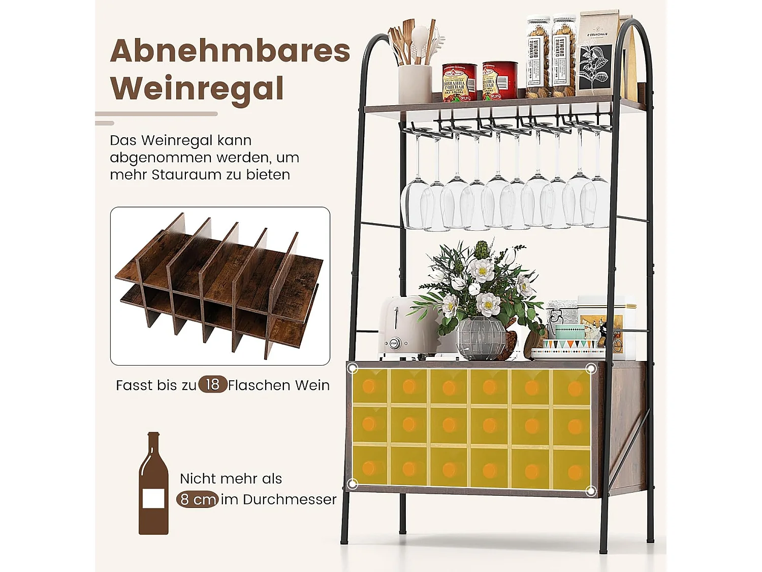 Flaschenregal VH33498ORDE