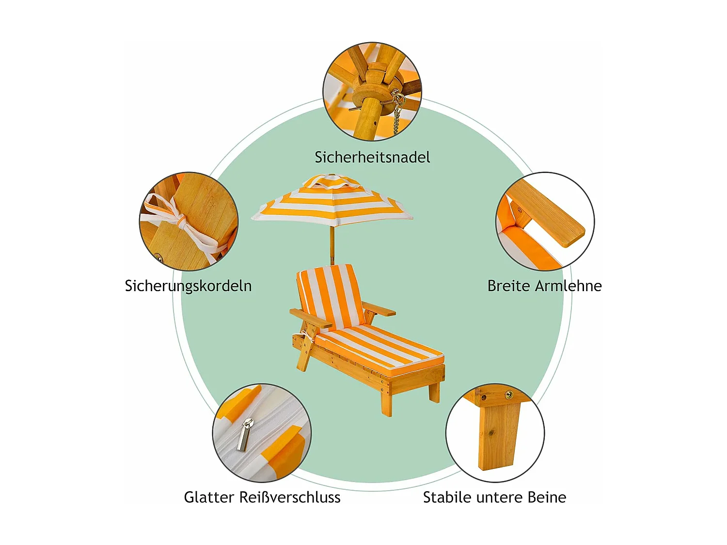 Kinder Sonnenliege Holz