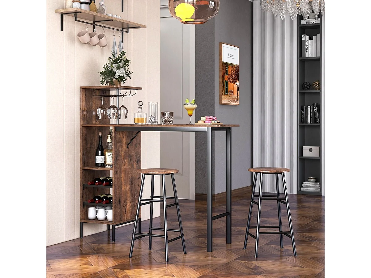 Set aus Küchentisch + 2 Barhocker