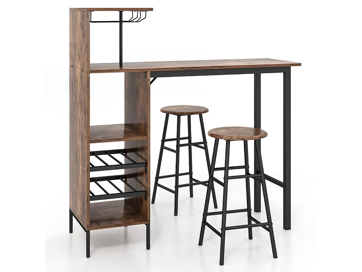 Set aus Küchentisch + 2 Barhocker