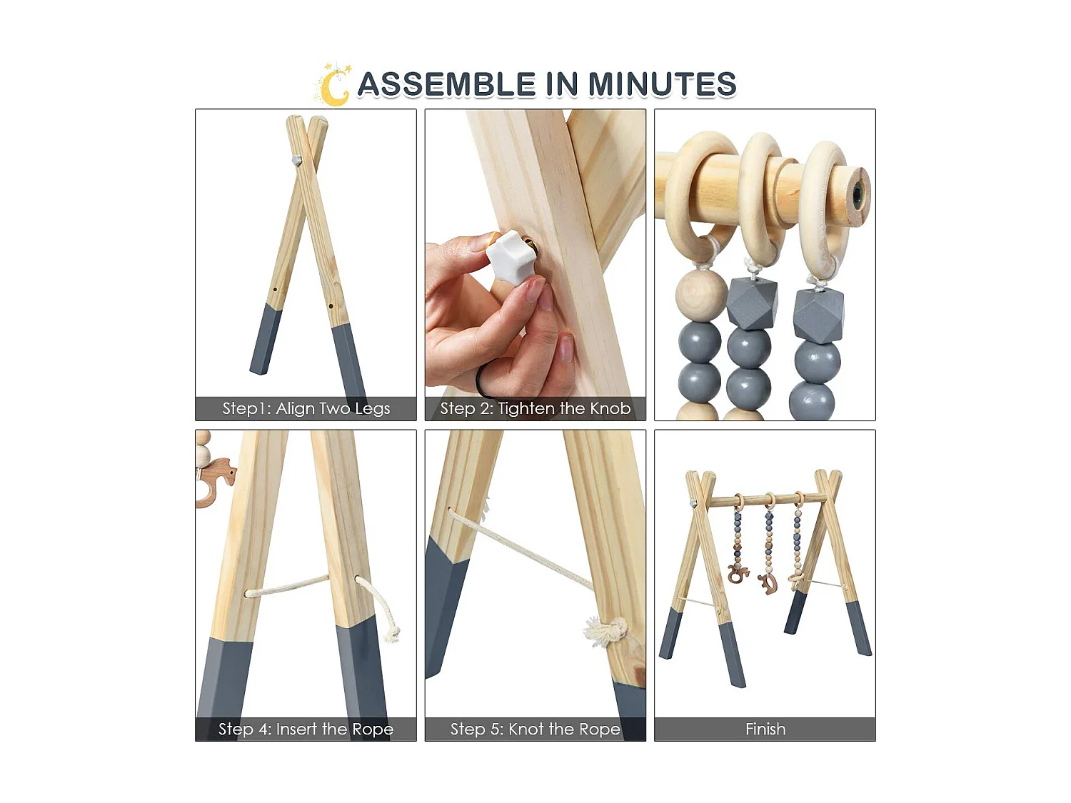 Baby Spielbogen Spieltrapez Holz