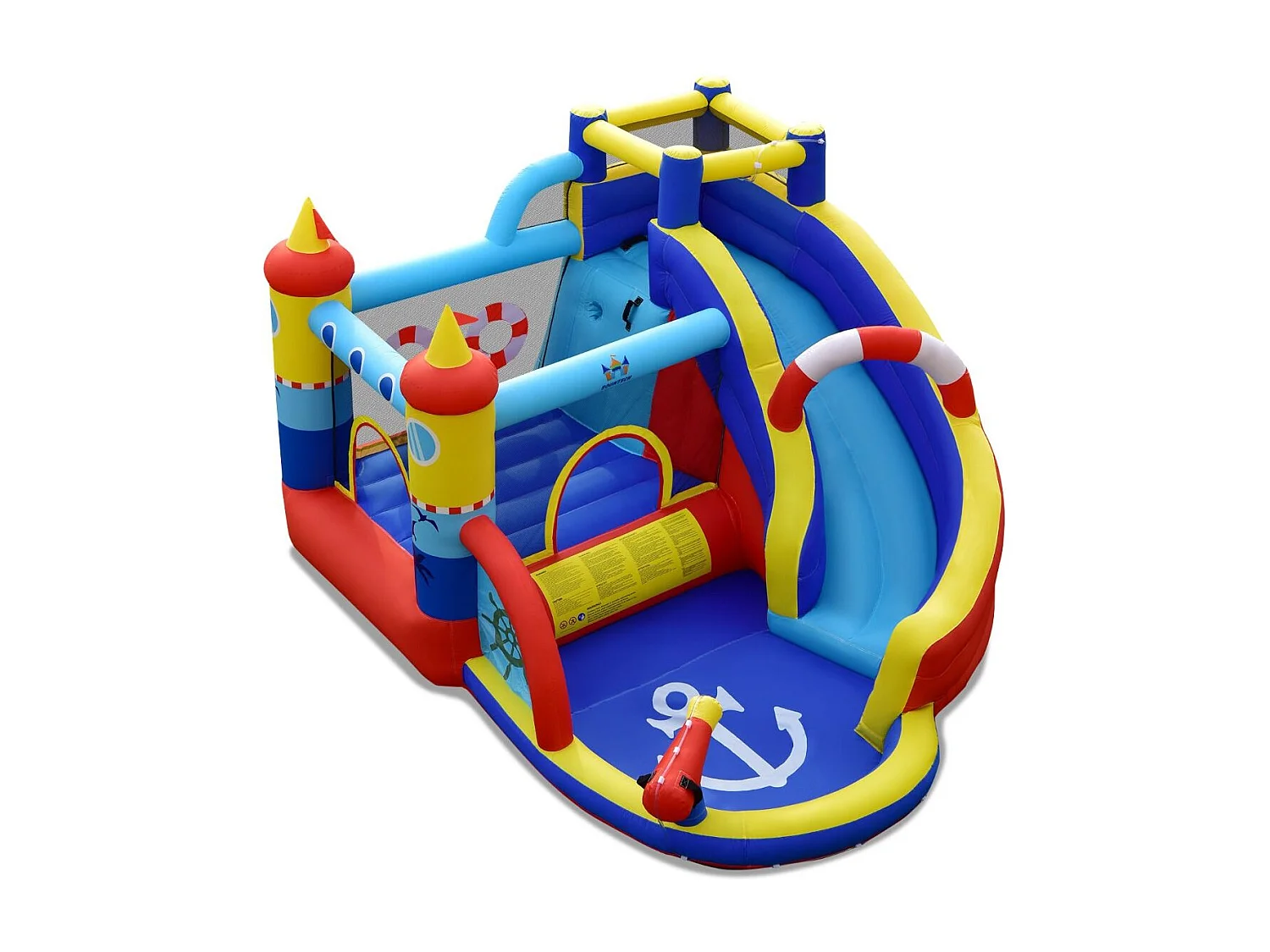 aufblasbare Hüpfburg ohne Gebläse Hüpfburg für Kinder im Schiffsstil für den Garten Bunt