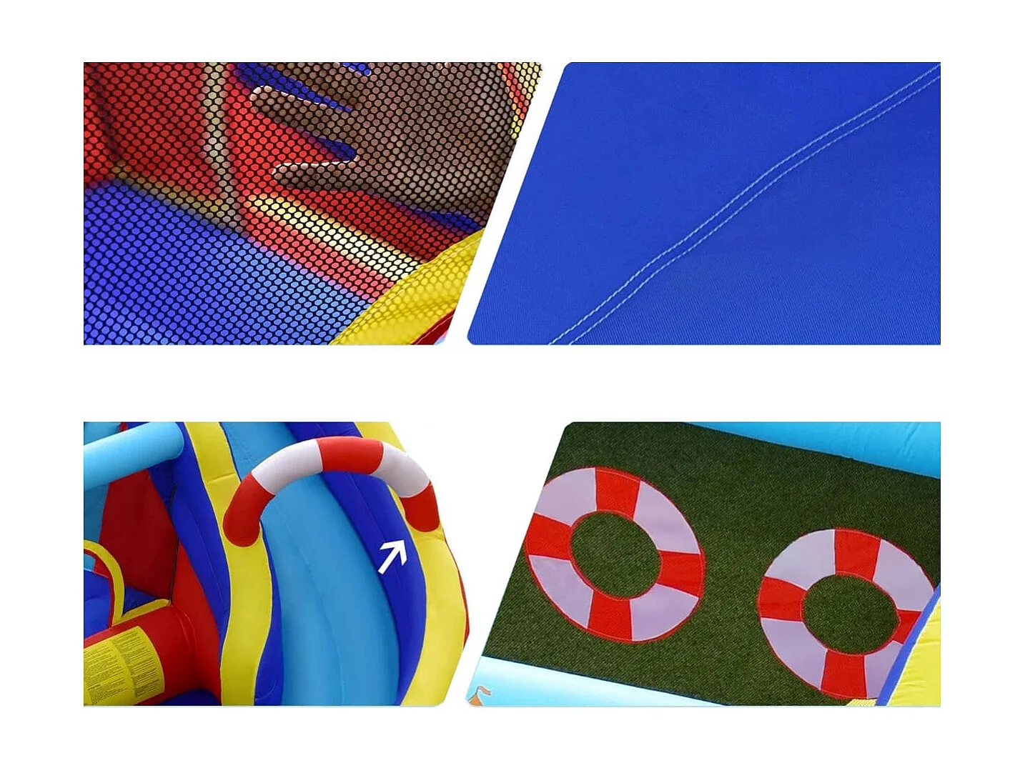 aufblasbare Hüpfburg ohne Gebläse Hüpfburg für Kinder im Schiffsstil für den Garten Bunt