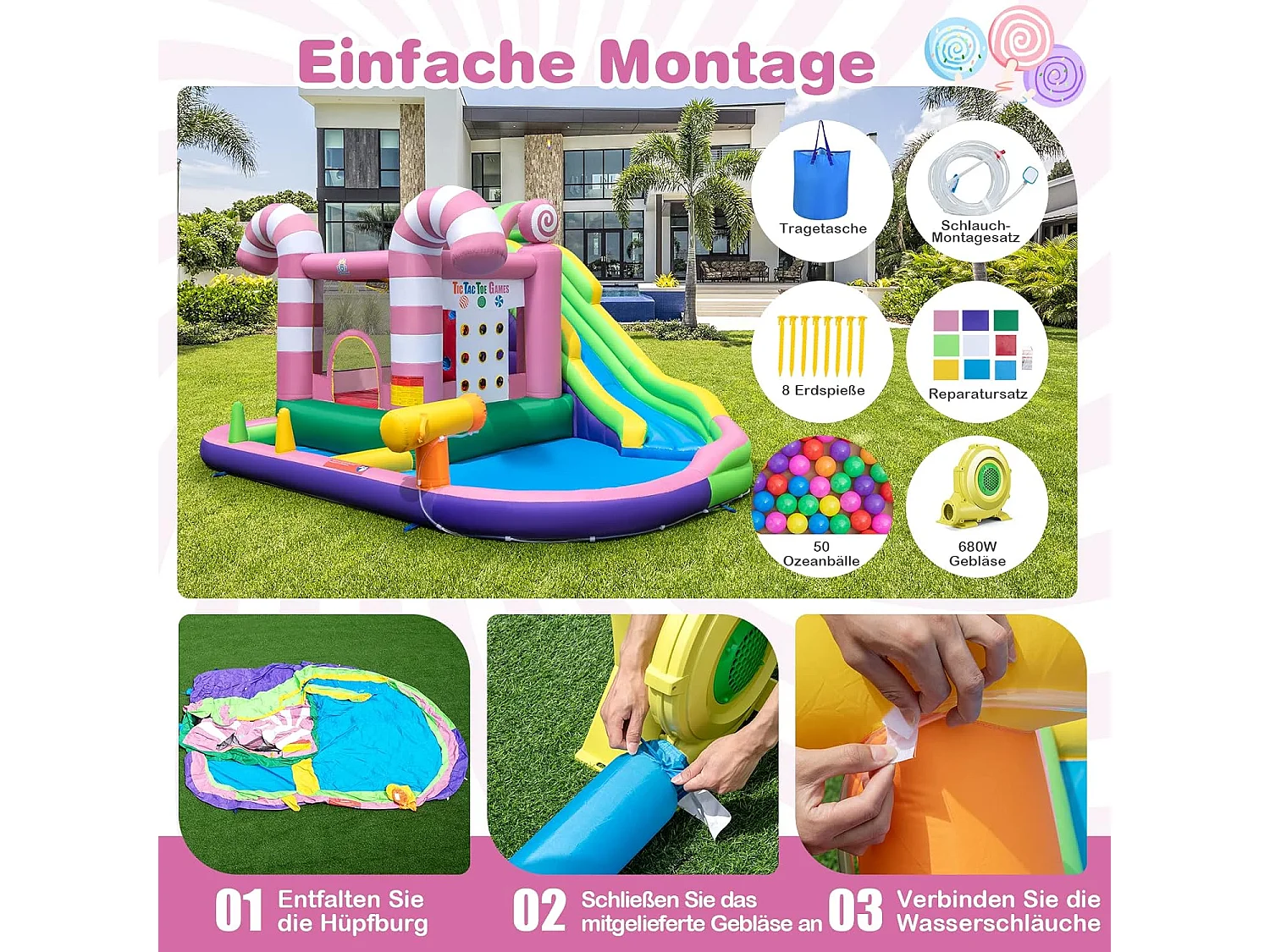 Hüpfburg mit Gebläse