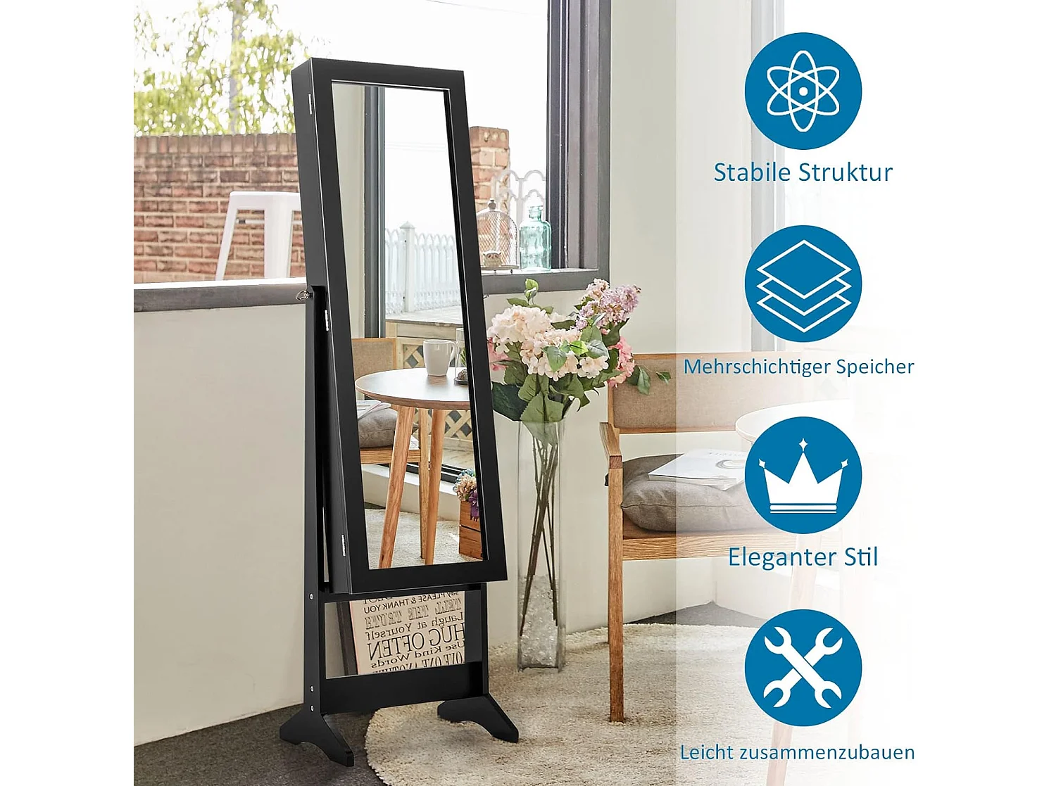 Schmuckschrank neigungsverstellbar