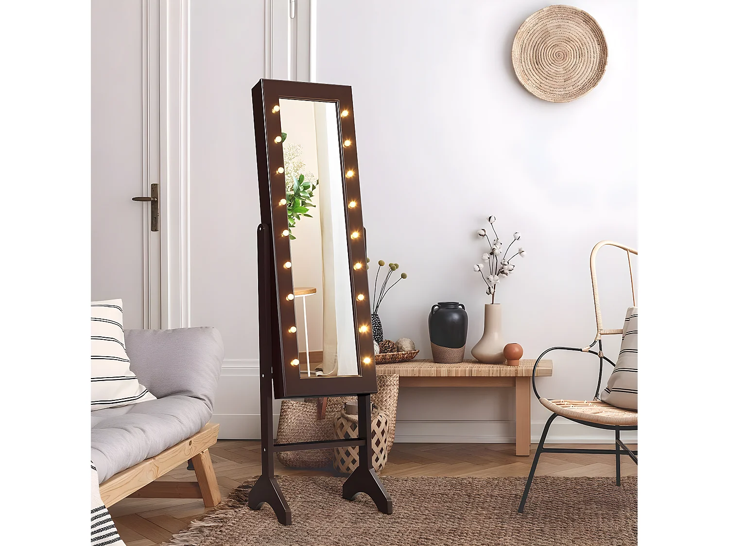 18 LED-Schmuckschrank