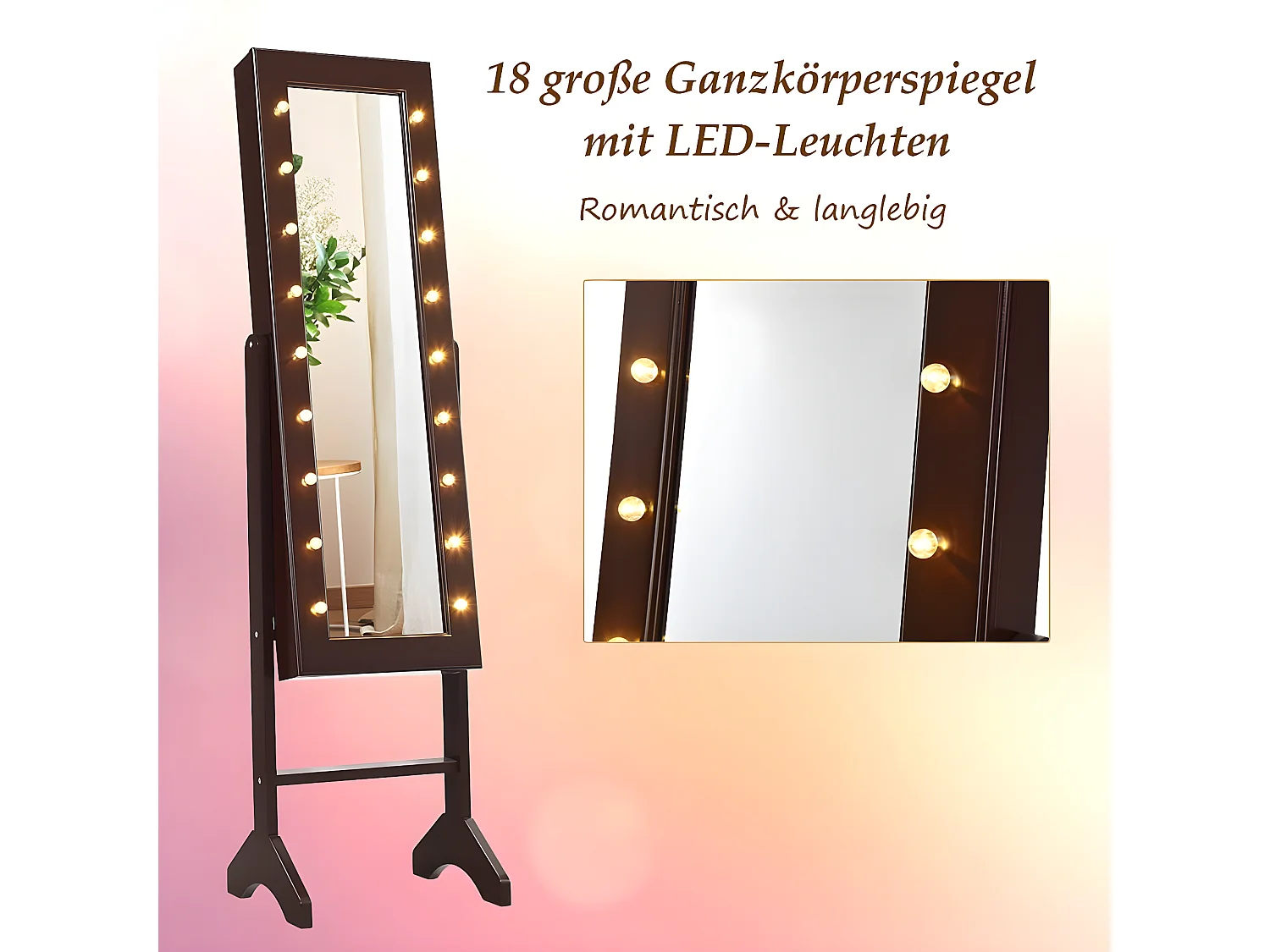 18 LED-Schmuckschrank