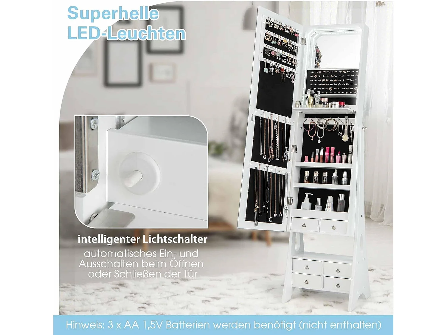 Schmuckschrank mit Beleuchtung