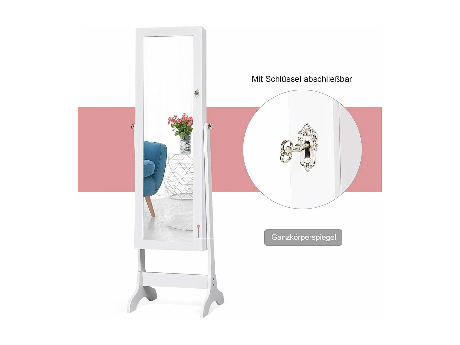 Schmuckschrank freistehend