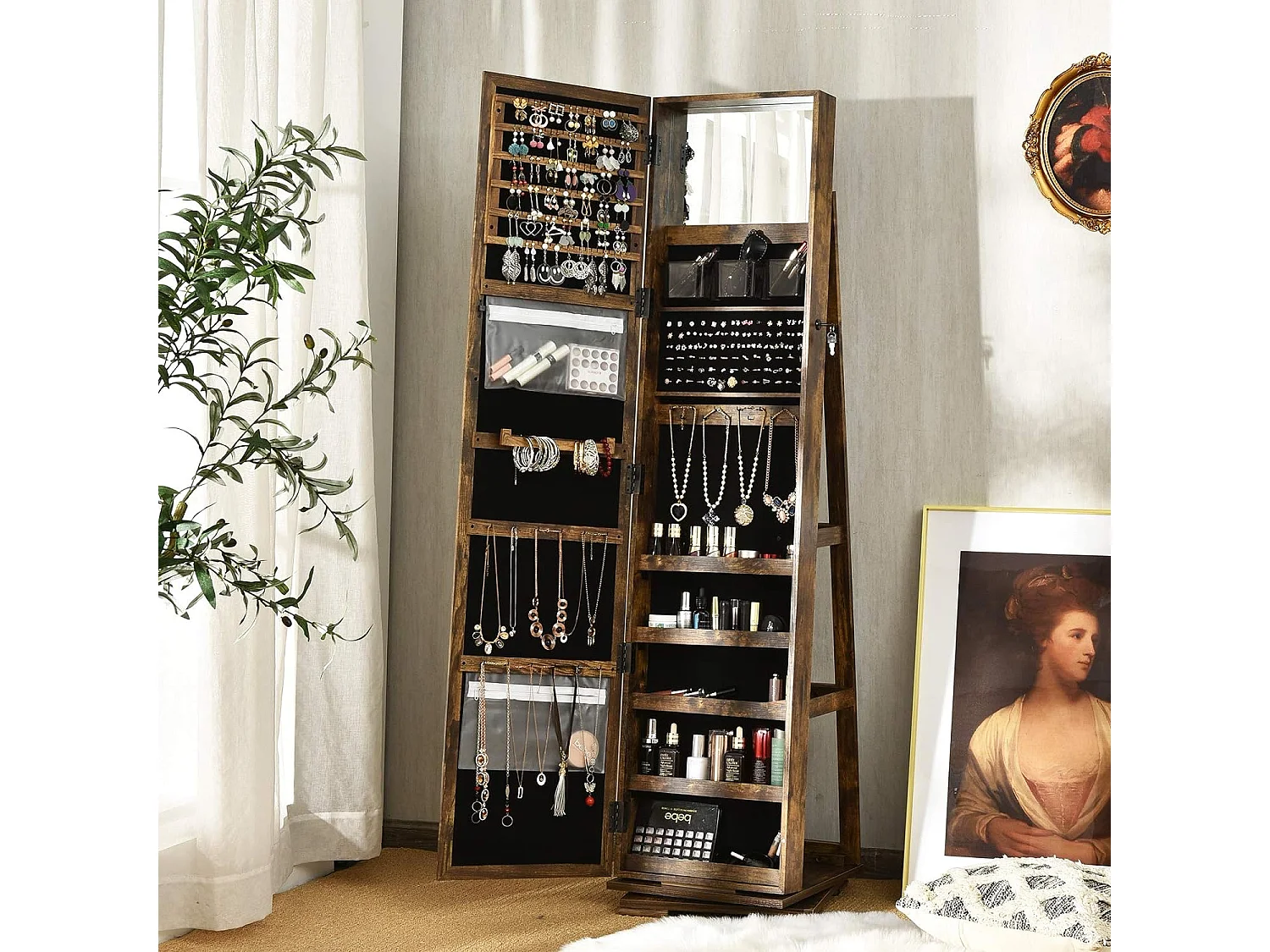 2 in 1 Schmuckschrank + Leiterregal