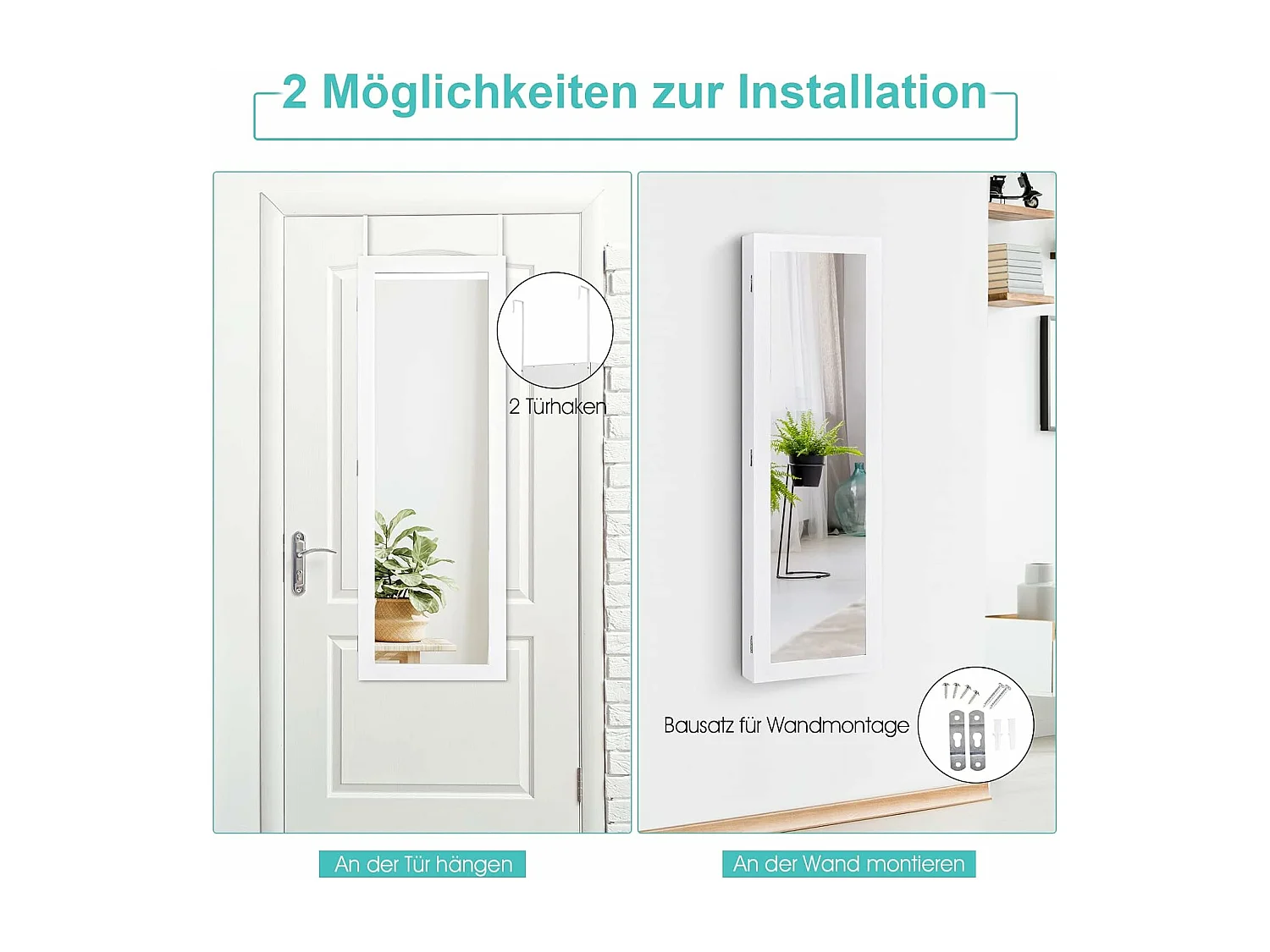 Schmuckschrank mit Ganzkörperspiegel