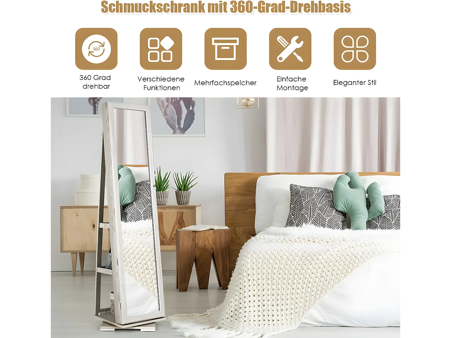 2 in 1 Schmuckschrank