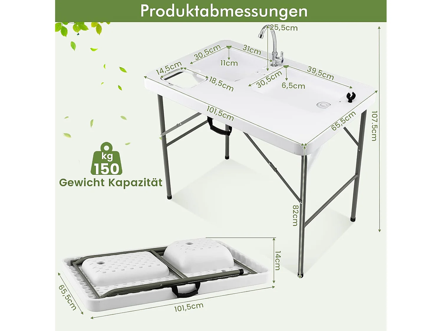 klappbarer Filetiertisch