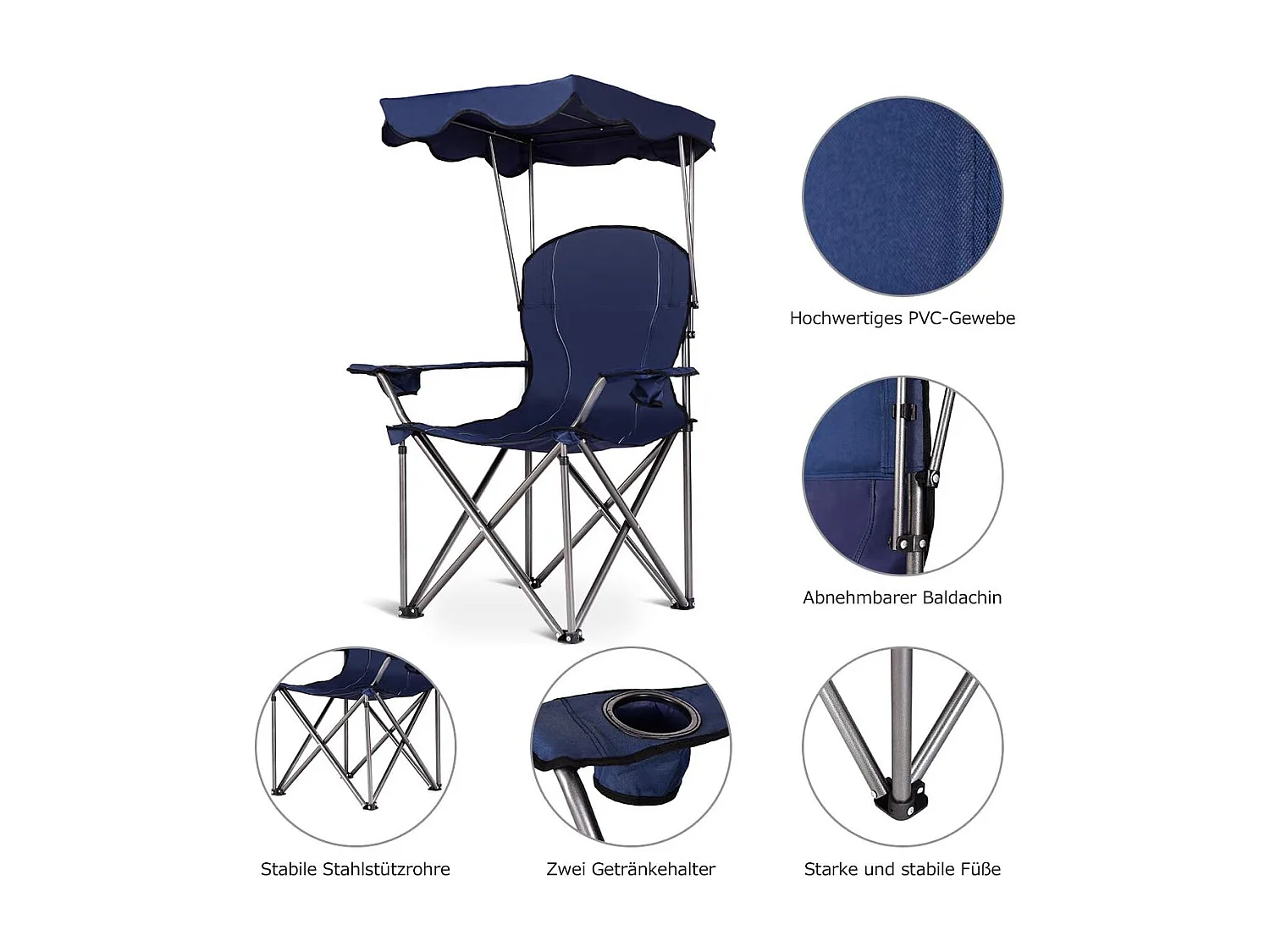Campingstuhl mit Sonnendach AB5862