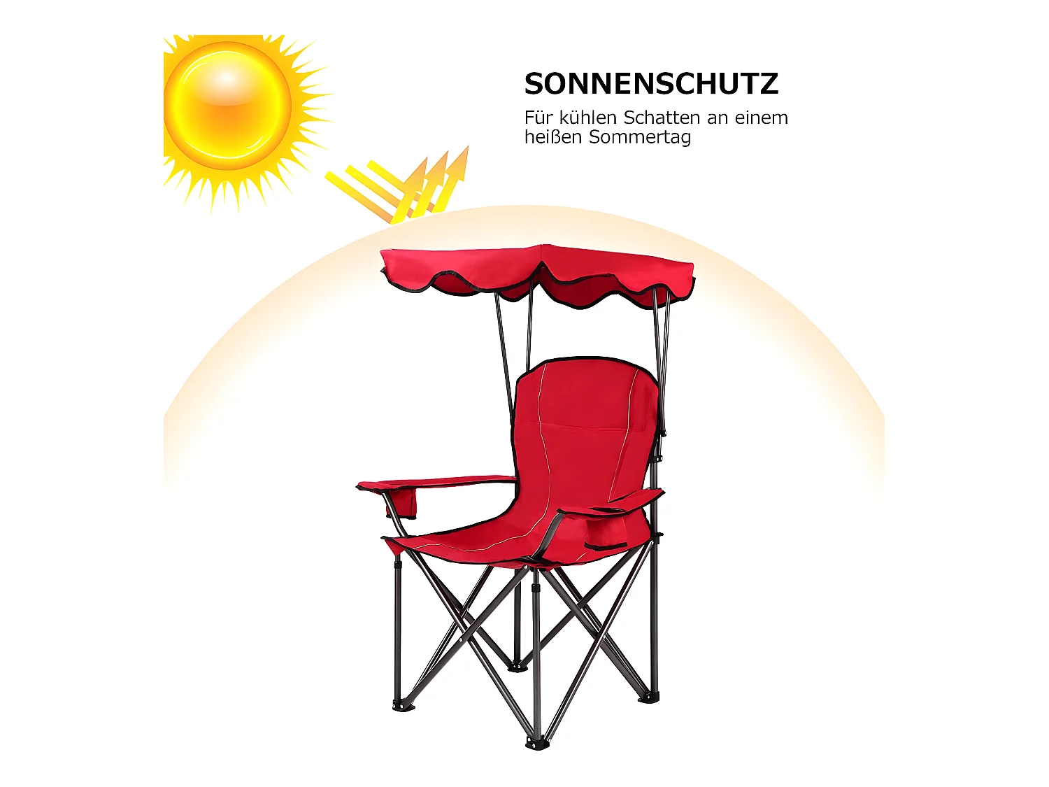 Campingstuhl mit Sonnendach AB5862