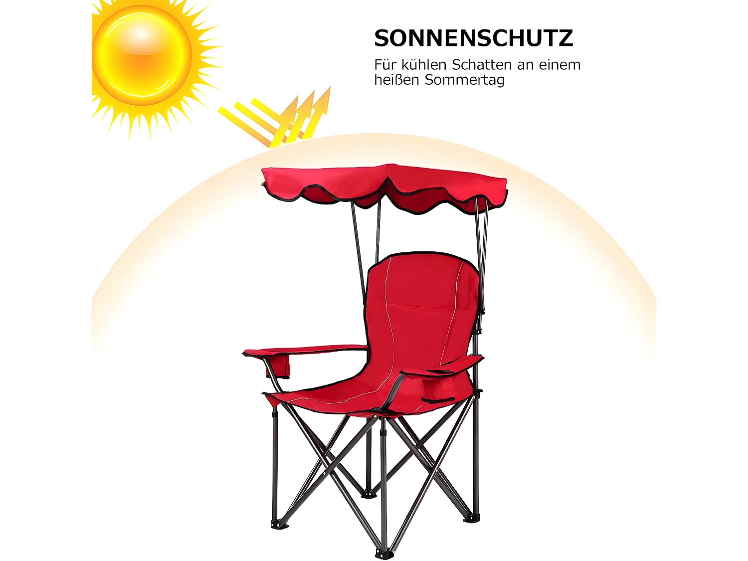Campingstuhl mit Sonnendach AB5862