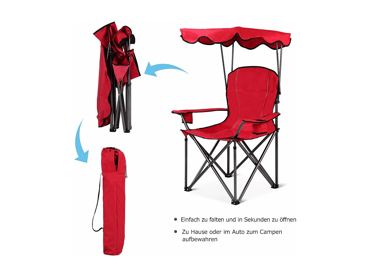 Campingstuhl mit Sonnendach AB5862