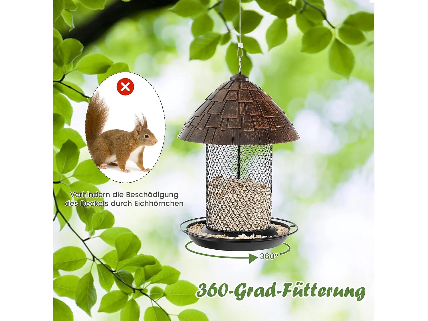 Vogelfutterhaus zum Aufhängen