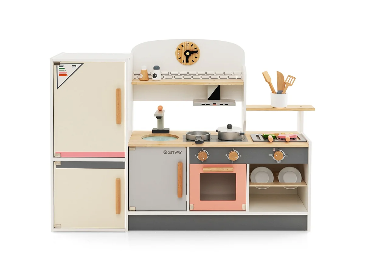 Holzküche mit Zubehör für Kinder – „Haus spielen“