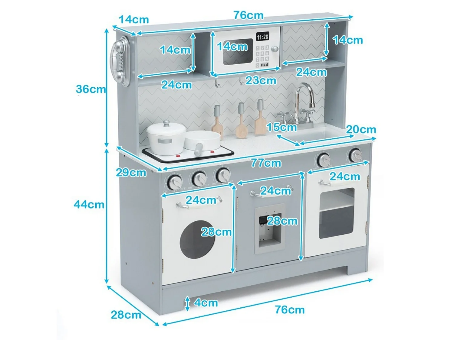 Cucina con accessori da gioco per bambini Angolo giochi per bambini